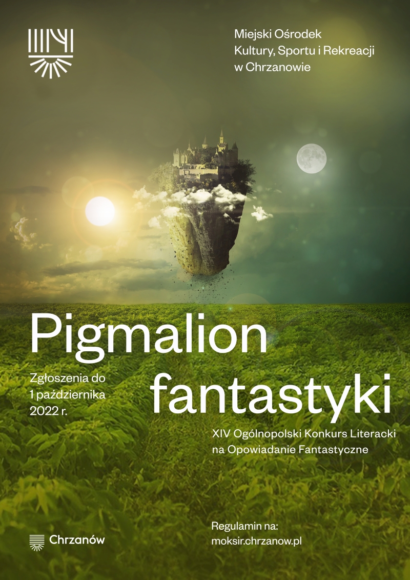 Plakt promujący Konkurs Literacki "Pigmalion fantastyki" 2022