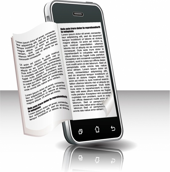 Grafika przedstawiająca telefon i książkę